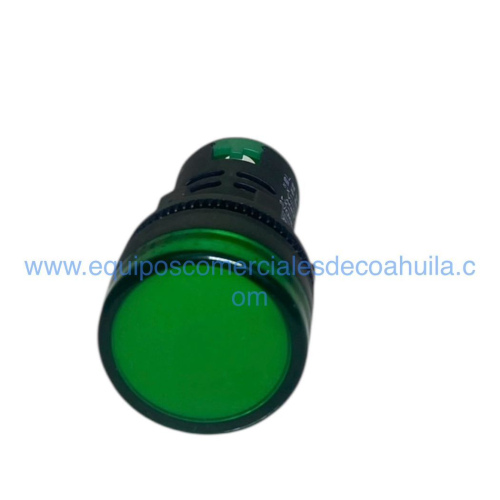 Luminaria color verde 22mm 220v
