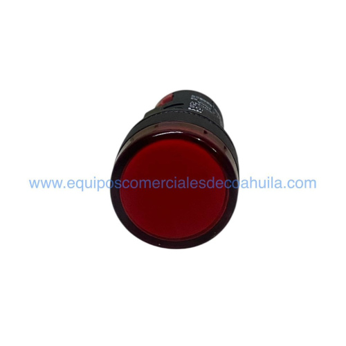 Luminaria color rojo 24vca 22mm
